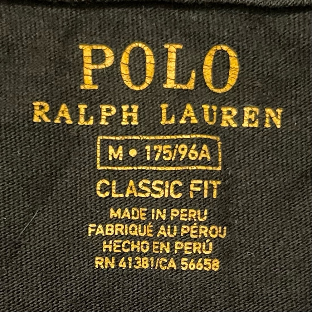 Polo by Ralph Lauren Black T-Shirt Medium - Picture 3 of 3